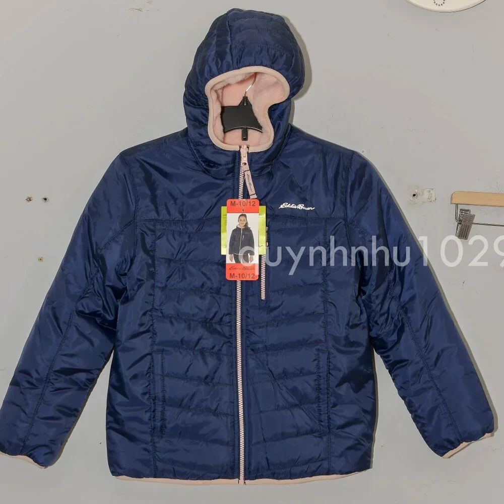Eddie Bauer Girls’ Faux Fur Reversible Jacket